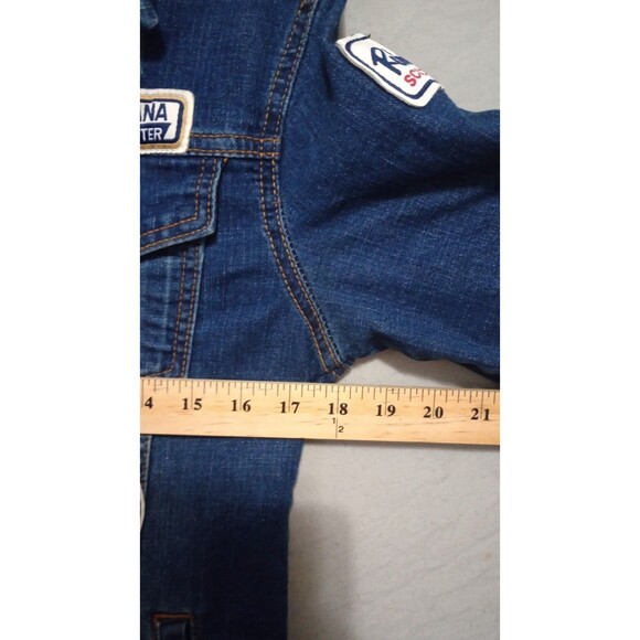 Jeans Fashion Embroidered Jean Jacket Button Up Mens Size M - Picture 6 of 7